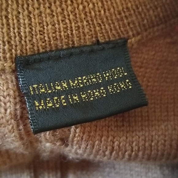 Bugatchi V-Neck Brown Merino Wool Sweater - Picture 5 of 6